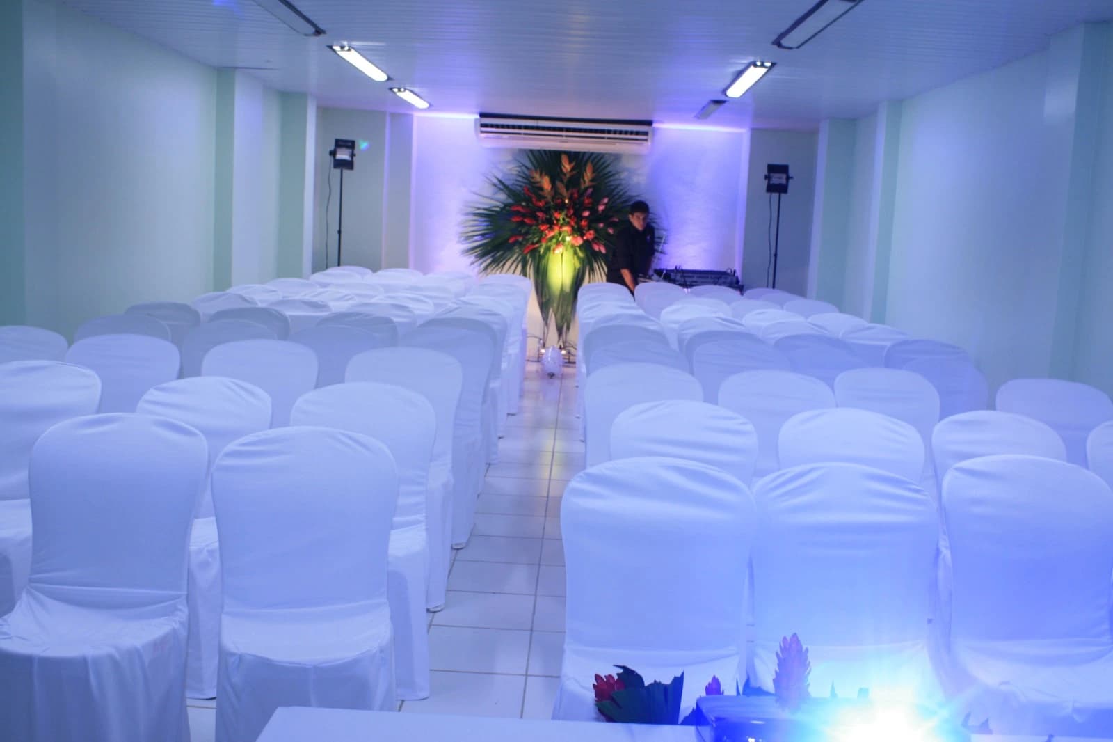 Auditório montado para evento